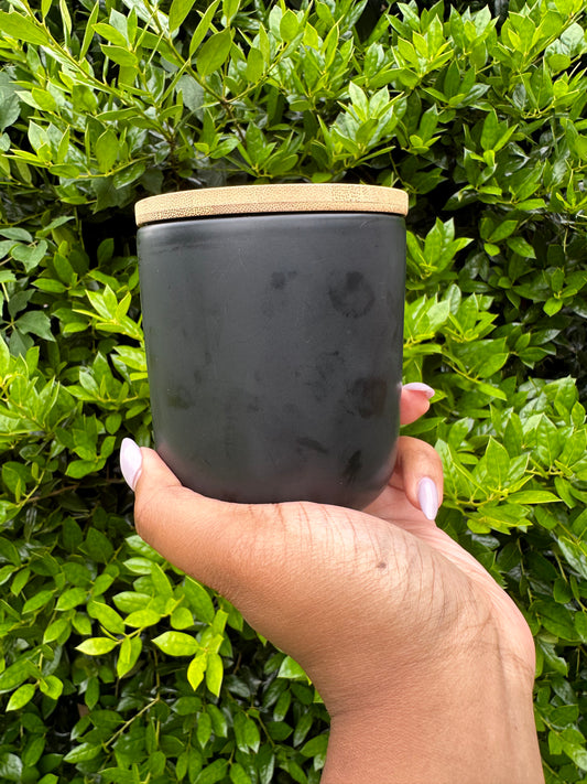 Jungle Mimosa - 10 oz. Black Ceramic Vessel